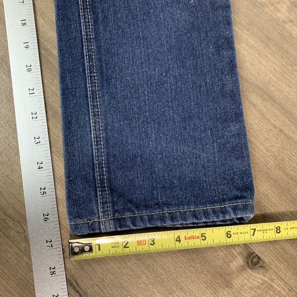 Caldore USA Junior Straight Legs Jeans Size 14 Distressed Flapped Pockets Cotton - Picture 5 of 9